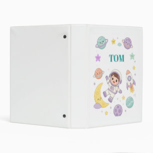 Cute Astronaut Space Adventure for Kids Mini Binder