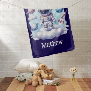cute astronaut space Baby Blanket