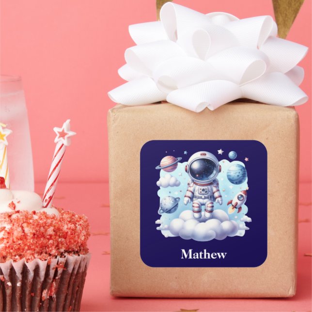 cute astronaut space Sticker (Party)