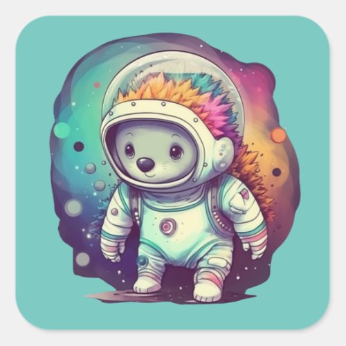 Cute Astronaut  Square Sticker