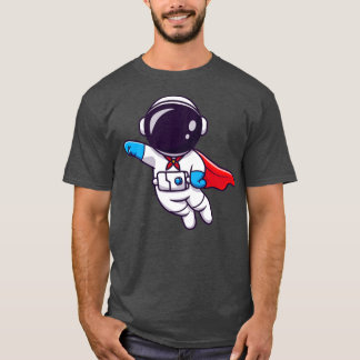 Cute Astronaut Super Hero Flying 1 T-Shirt