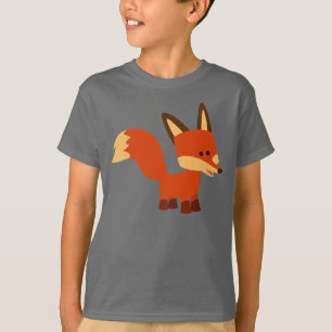 Cute Astute Cartoon Fox Children T-Shirt