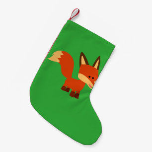 Cute Astute Cartoon Fox Christmas Stocking
