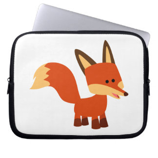 Cute Astute Cartoon Fox Laptop Sleeve