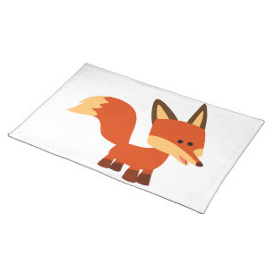 Cute Astute Cartoon Fox Place Mat