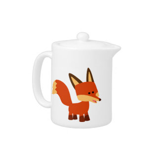 Cute Astute Cartoon Fox Teapot