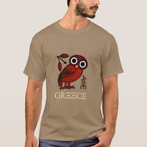 Cute Athenian Owl Tetradrachm Coin Greece T_Shirt