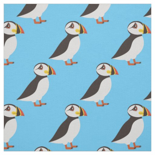 Cute Atlantic puffin design Thunder_Cove Fabric