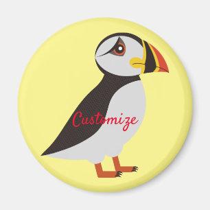 Cute Atlantic puffin design Thunder_Cove Magnet