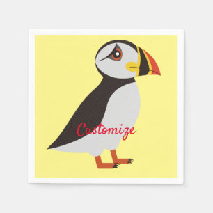 Cute Atlantic puffin design Thunder_Cove Napkins