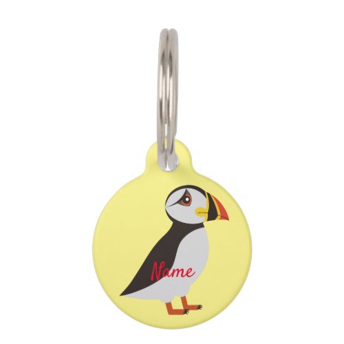 Cute Atlantic puffin design Thunder_Cove Pet ID Tag