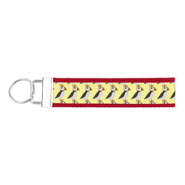 Cute Atlantic puffin design Thunder_Cove Wrist Keychain (Keys on Left)