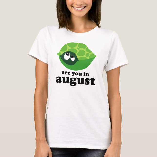 Cute August Due Date Maternity T-Shirt (Front)