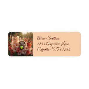 Cute August Hedgehog with Peridot Heart Label
