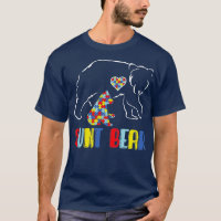Cute Aunt Bear Autism Awareness