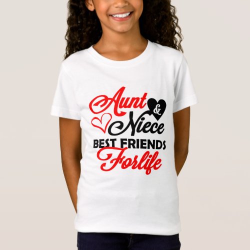 cute Aunt Niece BFF word art T_Shirt