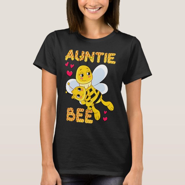 Cute Auntie Bee Mother's Day Beekeeper Matching Fa T-Shirt (Front)