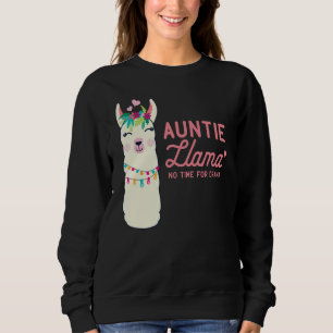 Cute Auntie Llama Funny Alpacas Llamas Lover Gift Sweatshirt