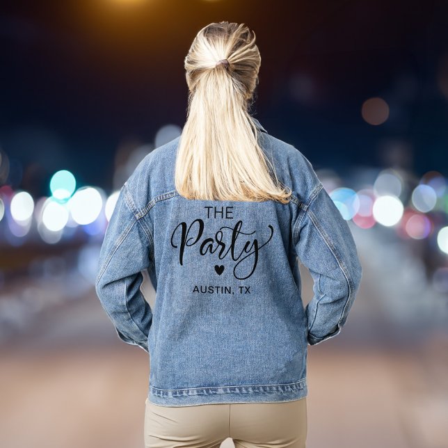 Cute Austin Bachelorette Party Denim Jacket (Cute jacket for the bridesmaids and besties bringing the party to the bride's bachelorette)