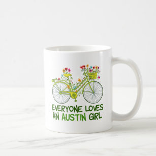 Cute Austin Girl Bicycle Coffee Mug