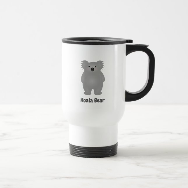 Cute Australia Baby Koala Bear Add Your Name Travel Mug (Right)