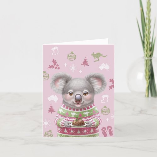 Cute Australian Animal Christmas Card _ Koala