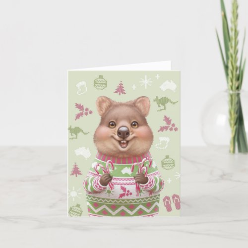 Cute Australian Animal Christmas Card _ Quokka