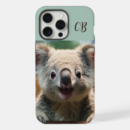 Cute Australian Animal Koala Bear Custom Name iPhone 15 Pro Max Case