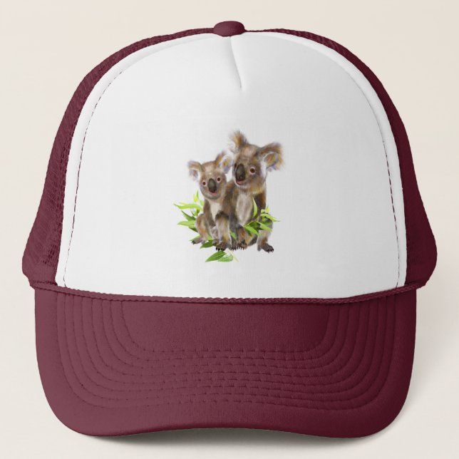 Cute Australian Animal Koala Bear  Trucker Hat (Front)