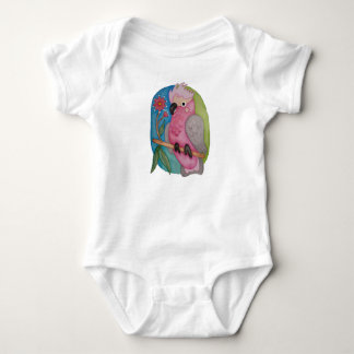 Cute Australian baby animal Galah on baby romper