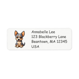 Cute Australian Cattle Dog Label