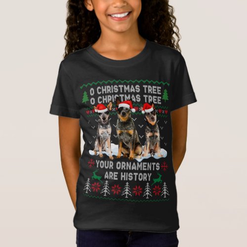 Cute Australian Cattle Dog Oh Christmas Tree Ugly  T_Shirt