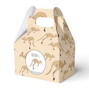 Cute Australian Kangaroo Pattern Kids Birthday Favor Boxes