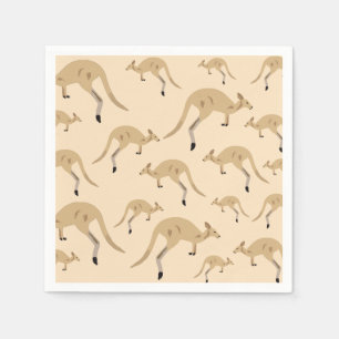 Cute Australian Kangaroo Pattern Napkins