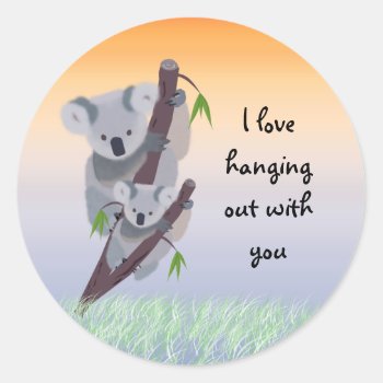 Cute Australian Koala Bear Sticker by TammyAndMummy at Zazzle