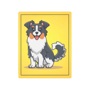 Cute Australian Shepherd-23144 Metal Print