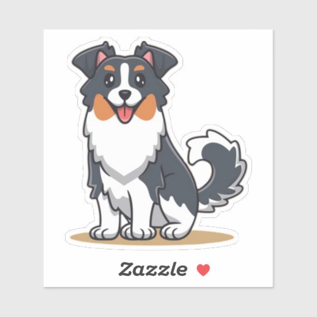 Cute Australian Shepherd-23144 Sticker (Sheet)