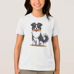 Cute Australian Shepherd-23144 Tri-Blend Shirt
