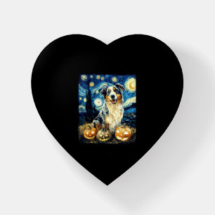 Cute Australian Shepherd Dog Halloween Jack O Lant Paperweight