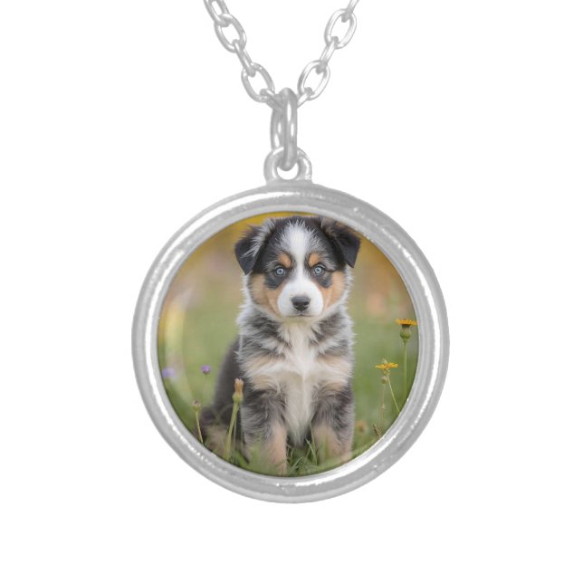 Cute Australian Shepherd Necklace (Front)