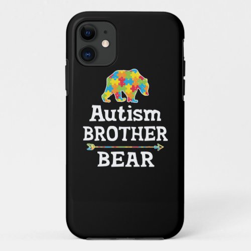 Cute Autism Awareness Brother Bear iPhone 11 Case