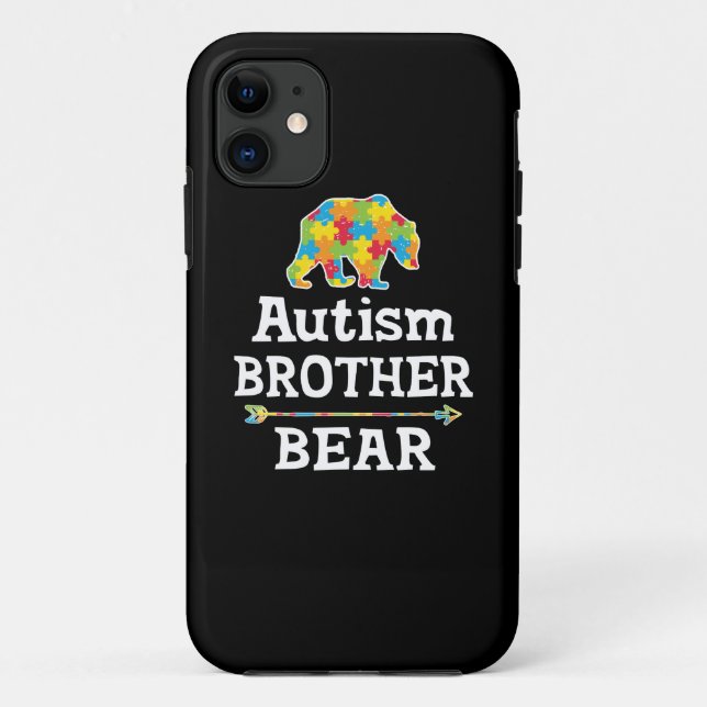 Cute Autism Awareness Brother Bear Case-Mate iPhone Case (Back)