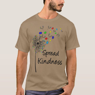 Cute Autism Awareness Puzzle Piece Dandelion T-Shirt