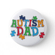 Cute Autism Dad Autistic Awareness Button