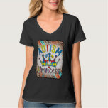 Cute Autism Girl Autism Awareness Day Puzzle Crown T-Shirt