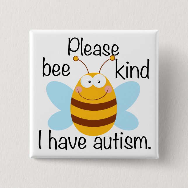 Cute Autism Pun Pinback Button (Front)
