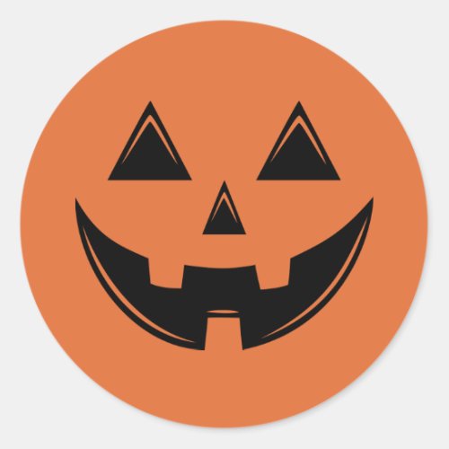 Cute Autum Halloween Pumpkin Classic Round Sticker