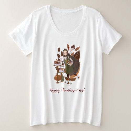 Cute Autumn Baker Plus Size T_Shirt