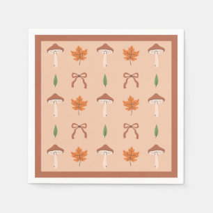 Cute Autumn Bow Pattern Napkins