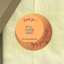 Cute Autumn Colors Business Thank you Sticker